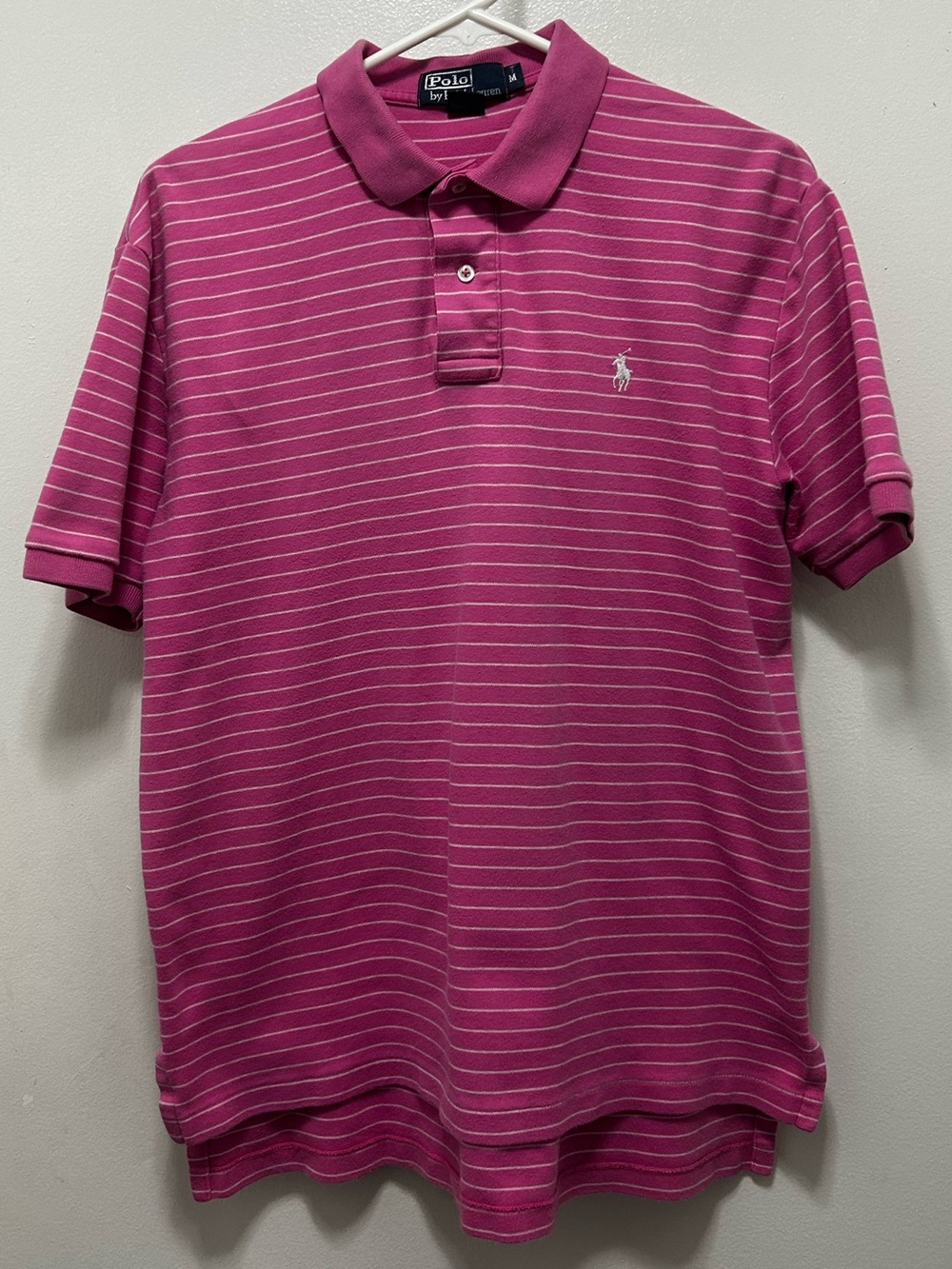Polo By Ralph Lauren Pink Striped Polo Shirt - image 1